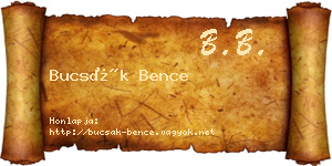Bucsák Bence névjegykártya